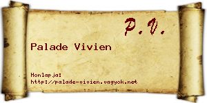 Palade Vivien névjegykártya